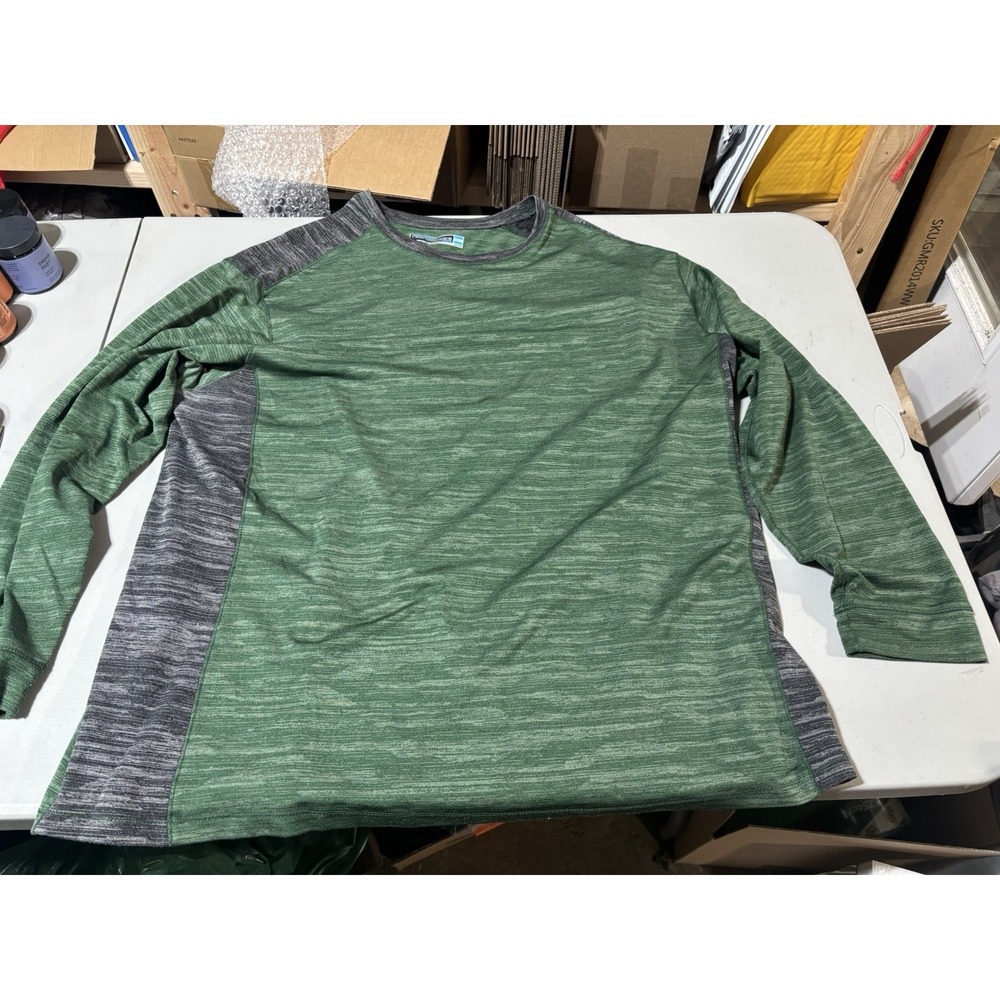 Roundtree Yorke Shirt Adult 2XB Green gray‎ HeatheredPerformance Long sleeve Men